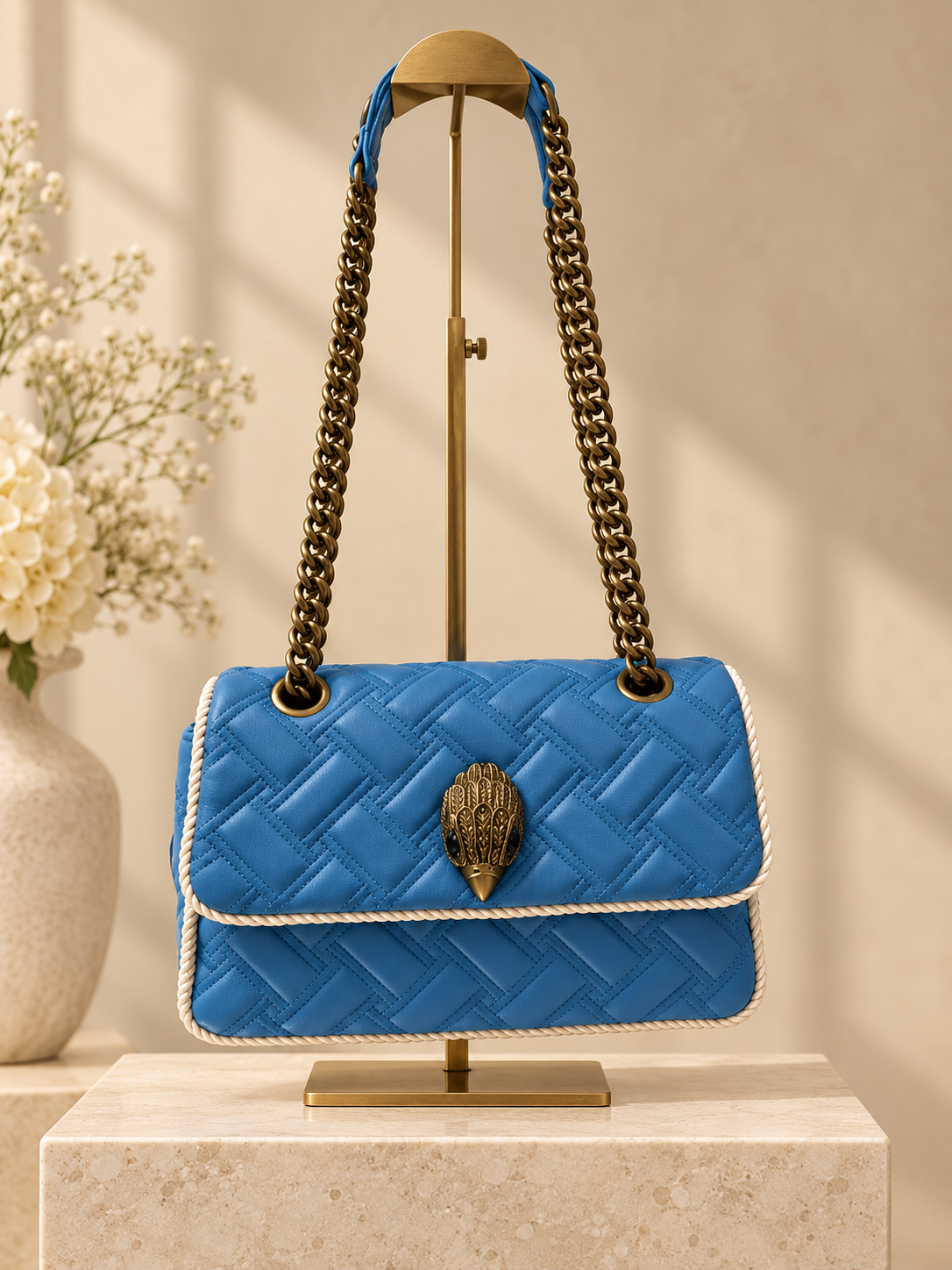 Kurt Geiger London Kurt’s Cabana Kensington — Blue — warm cream studio