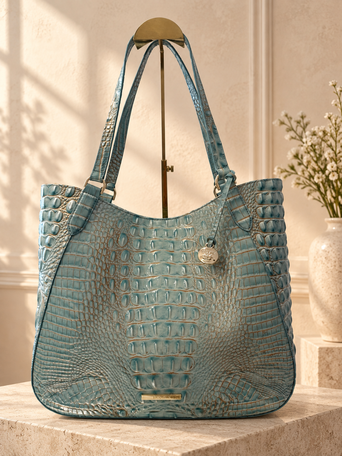 Brahmin Waterfall Melbourne Aliza Tote — cream studio