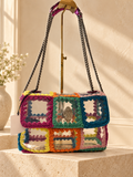Kurt Geiger London Kensington Clear Rainbow Crochet Shoulder Bag — cream studio